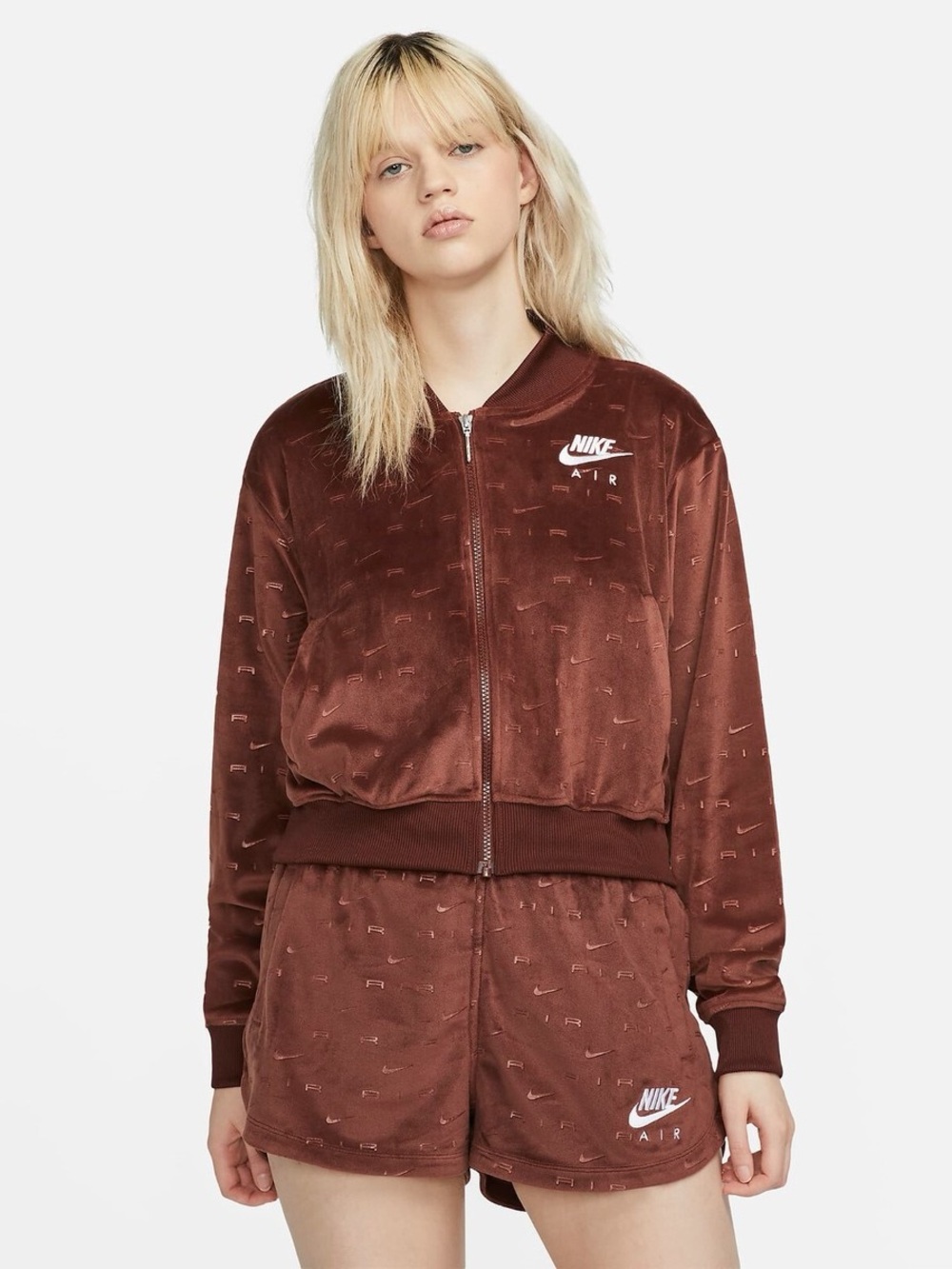 Nike Air Women's Brown Velour Set